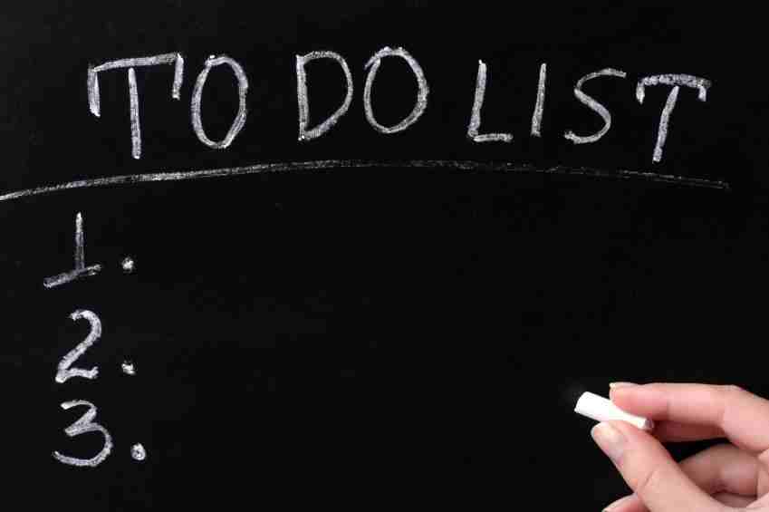 The to do&nbsp;list